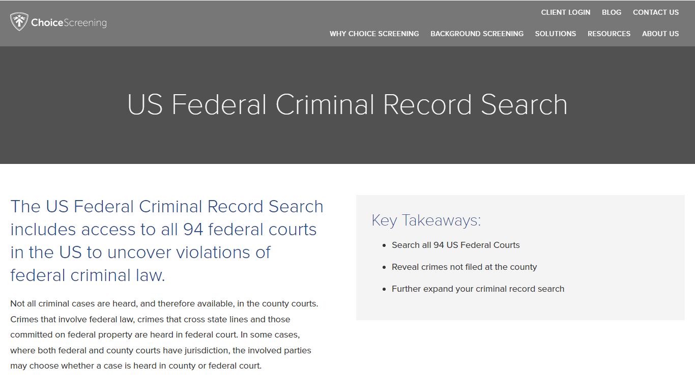 US Federal Criminal Record Search | Nationwide | Background Check